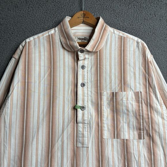 The Old Frontier Clothing Co Shirt Long Sleeve 1/2 Button Up Men's 2XL USA Made - Picture 3 of 9